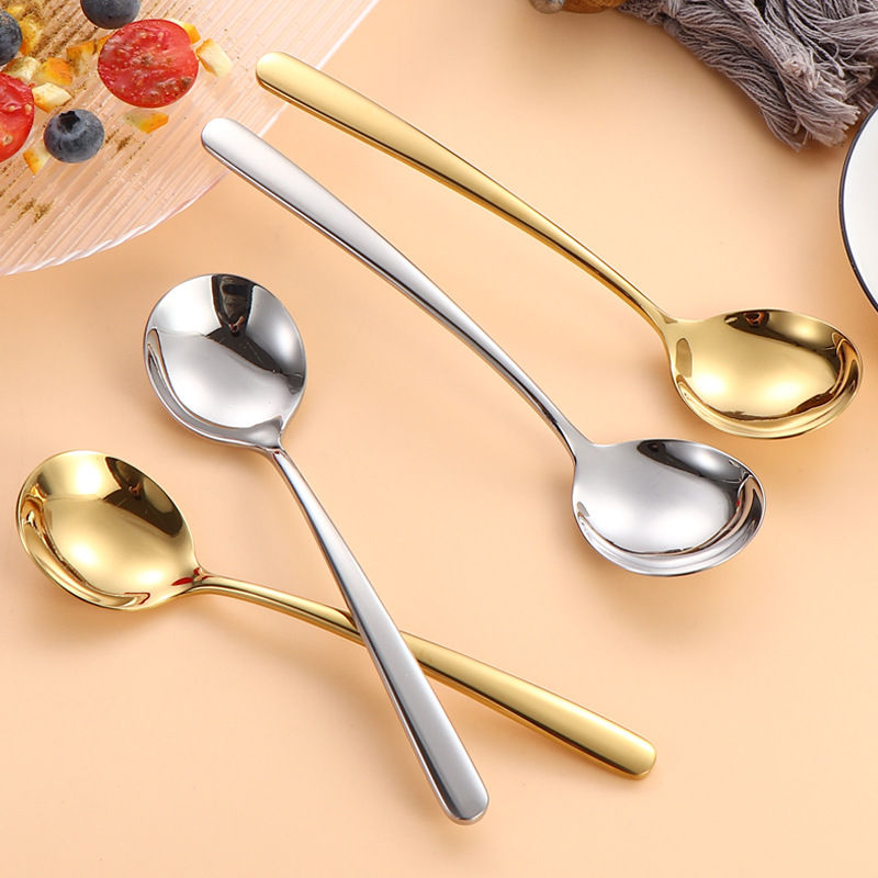 316 cucharas redondas de acero inoxidable cucharas elegantes cucharas de engrosamiento cucharas redondas cuchar