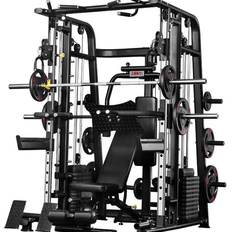 Smith machine commercial strength comprehensive training equipment set combination home fitness multi-function squat gantry