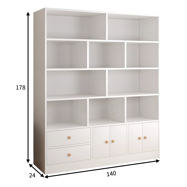 Estante de libros doméstico con estante de puerta armario de almacenamiento sala de estar armario de visualización multicapa armario de almacenamiento de librería de combinación libre