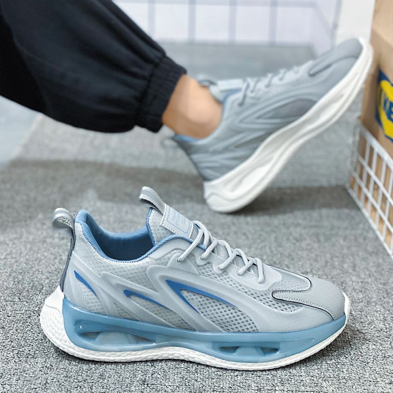 Zapatos de coco de verano para hombres, zapatos de correr de malla para hombres, zapatos de climax casuales con suela gruesa, reflectores de visión nocturna