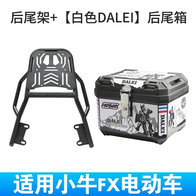 Electric car tail box – with 45L Tail Box - rear-tail-rack-white-dalei-rear-tail-box-black