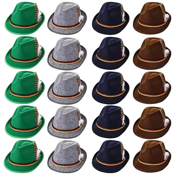 German Oktoberfest Green Jazz Hat Carnival Mountaineering Jazz Hat Party Hat Adult Performance Stage Hat