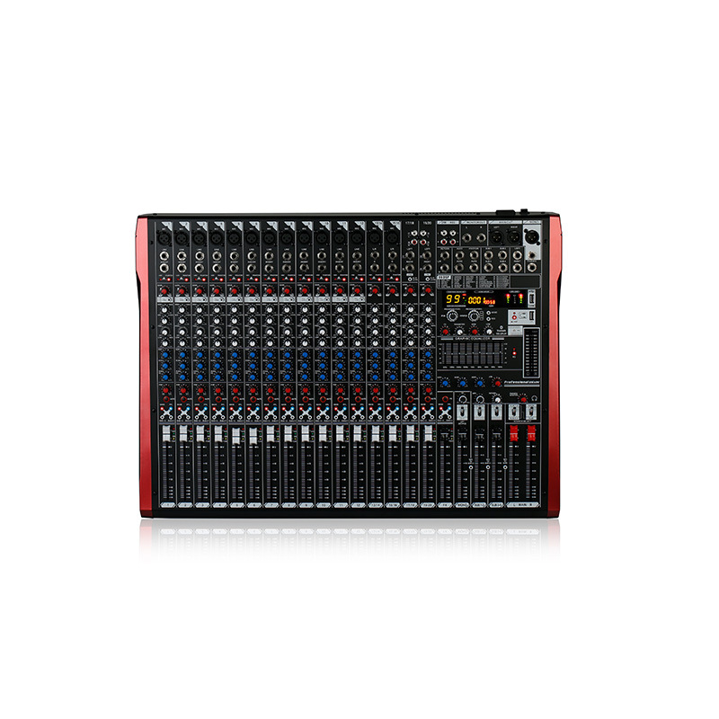 Mezclador profesional para grandes espectáculos en escenarios, bares KTV, música de fondo, Bluetooth, efectos USB, mezcla y arreglos analógicos.