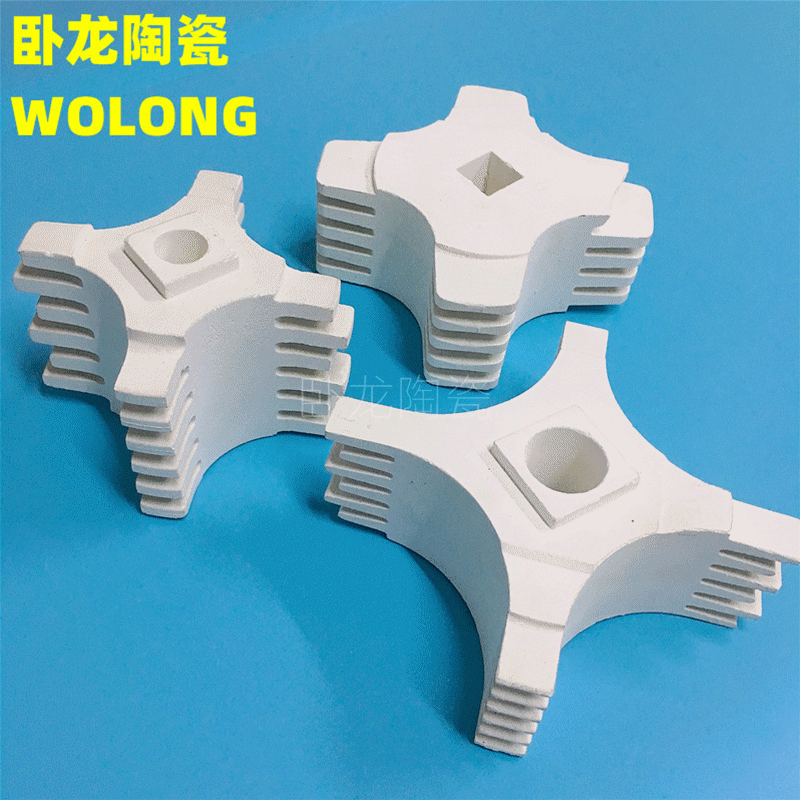 供应白色高铝刚玉氧化铝陶瓷加热器多层高温绝缘固定装置发热芯