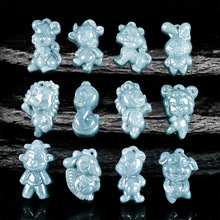 天然a货翡翠卡通十二生肖蓝水吊坠可爱糯种玉石12生肖挂件批发