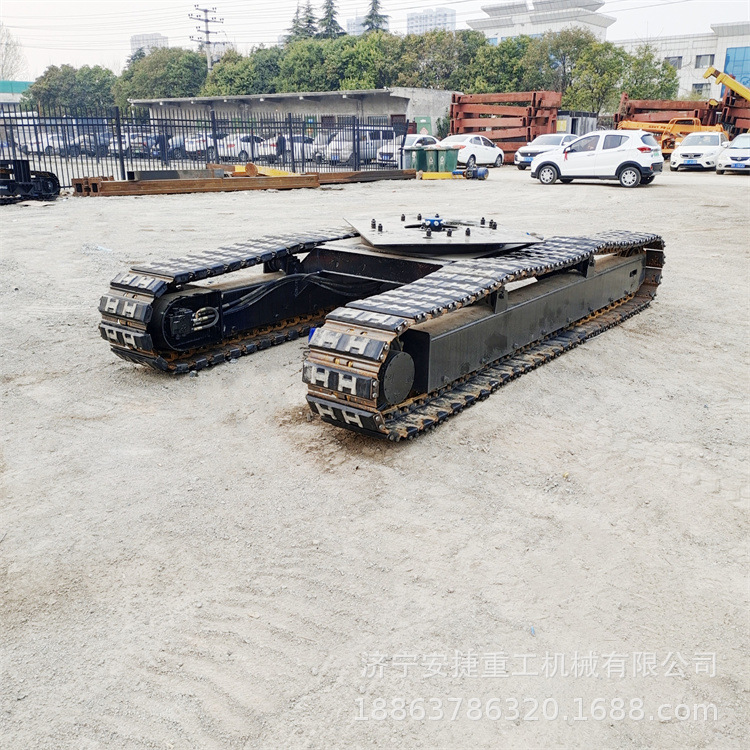 20吨液压钢制履带底盘 TM40马达履带行走总成 一体液压站履带底盘