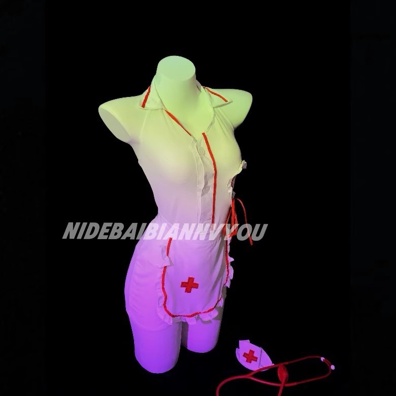 Ge Meng Sex Underwear Pure Desire Perspective Love Nurse suit Sexy Naked Back Uniform Temptation Small Chest Pajamas