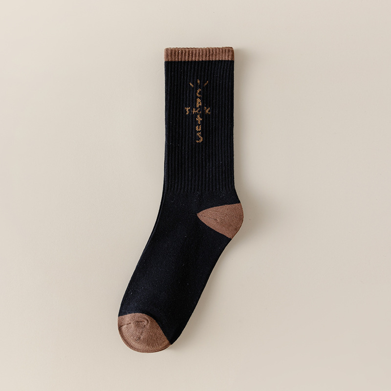 Calcetines de marca de moda europea y americana AJ1 gancho TS nombre conjunto ocio deportes medias moda calcetines hombres y mujeres mismo estilo