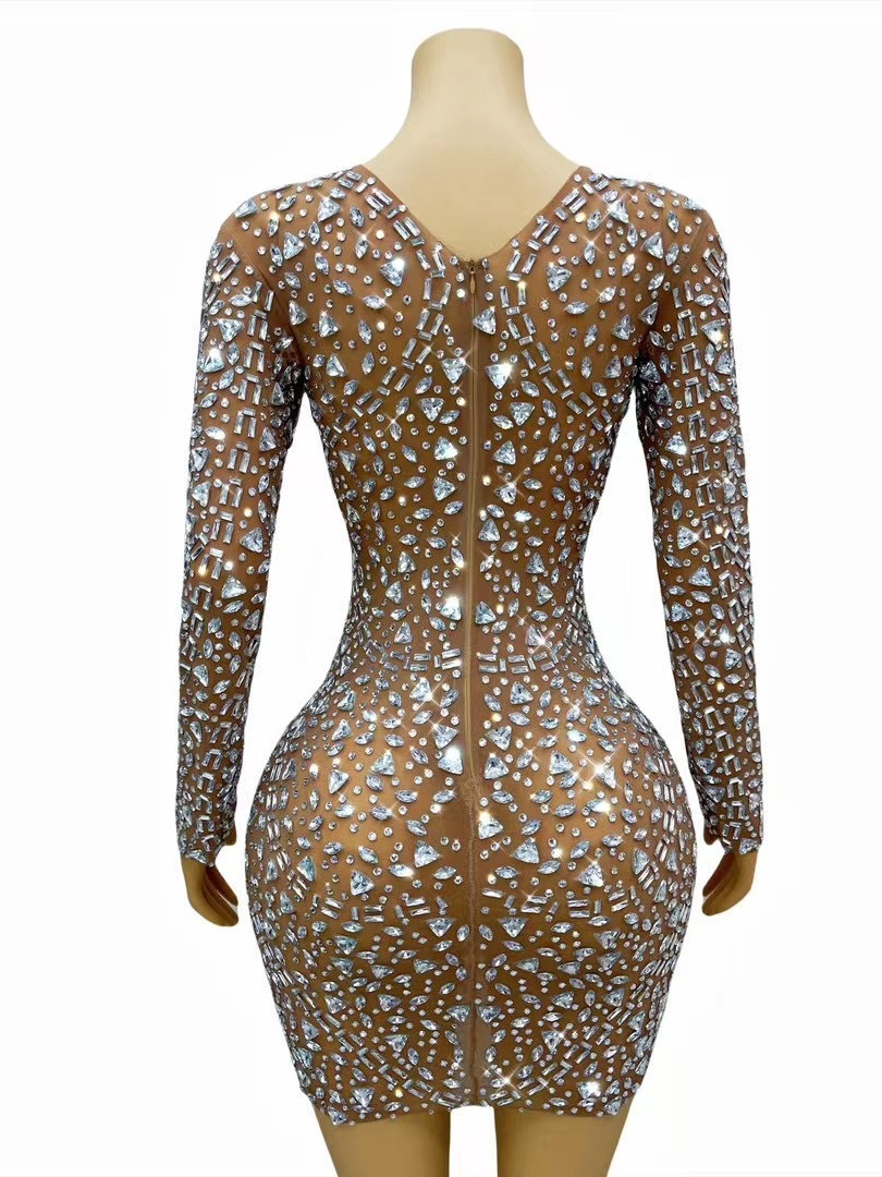Elegant fashionable elastic long-sleeve