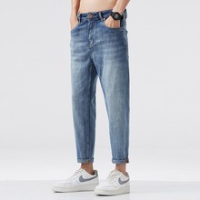 150cm矮个小个子八分锥形牛仔裤男生9分春夏小直筒8分裤薄款青年