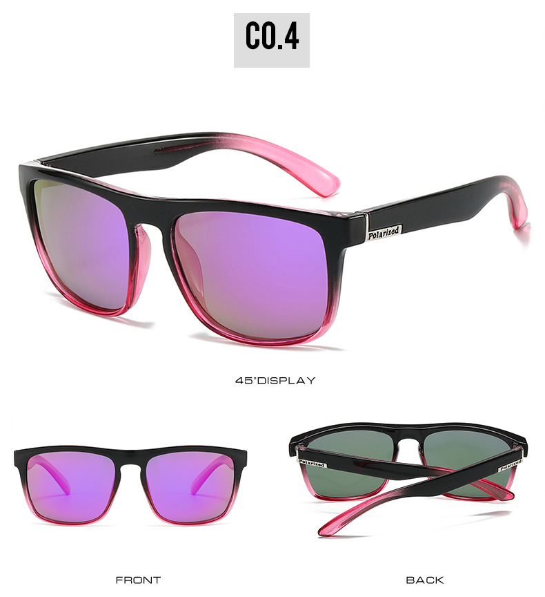 60g Weight Full Frame Glasses Structure Sunglasses Classification Tac, UV400 Protection Lens Material Square Glasses Style Travel Occasion Color Block Pattern All Seasons Season Unisex Gender Casual Style Dazzling blue, Black Color Casual Color Block Tac UV400 Protection Square Full Frame Men's Sunglasses 10