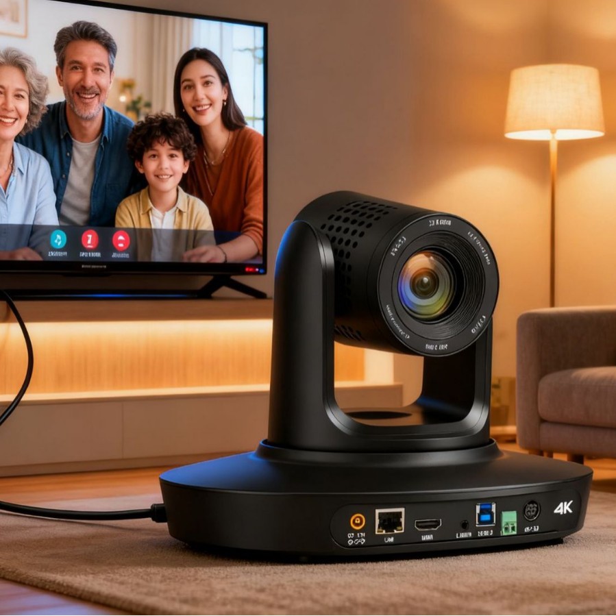 4K视频会议摄像机851万像素20倍光学变焦HDMI+USB+IP直播摄像头