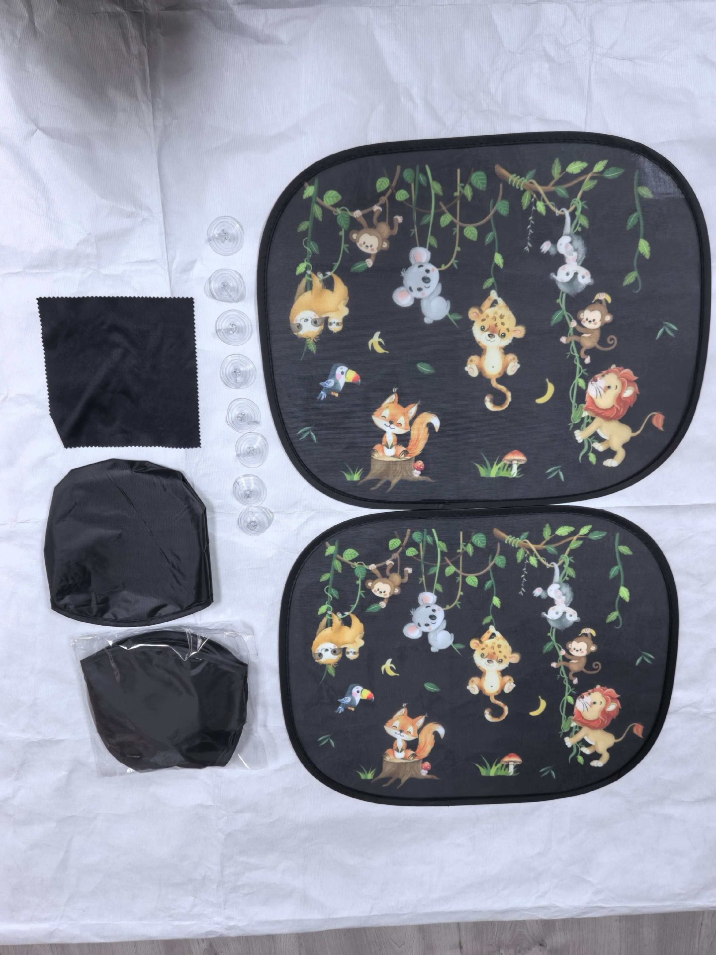 Children's Car Curtains, Sunshades, Magnetic Sunshade Curtains, Summer Baby Sun Protection and Heat Insulation Curtains, Cartoon Car Side Window Thick Sunshades