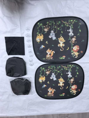 Sunshades, Magnetic Sunshade Curtains, Summer Baby: Sun shade - 4436-small-mouse-8-transparent-suction-cups