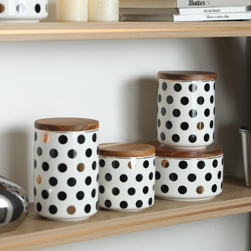 Tarro sellado de cerámica simple y moderno, tarro de dulces, tarro de almacenamiento bonito y creativo, tarro para aperitivos de frutas secas, decoración suave