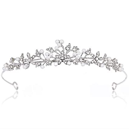 Bandeau de mariée européen et américain en perles et strass, accessoire de coiffure princesse en alliage avec feuille, pour anniversaire et mariage._voghion.com
