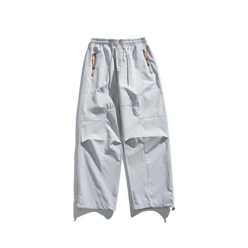 Vintage Clothing 2025 Autumn New Outdoor Sports Hiking Mountaineering Split Loose Straight Paratrooper Casual Pants for Men