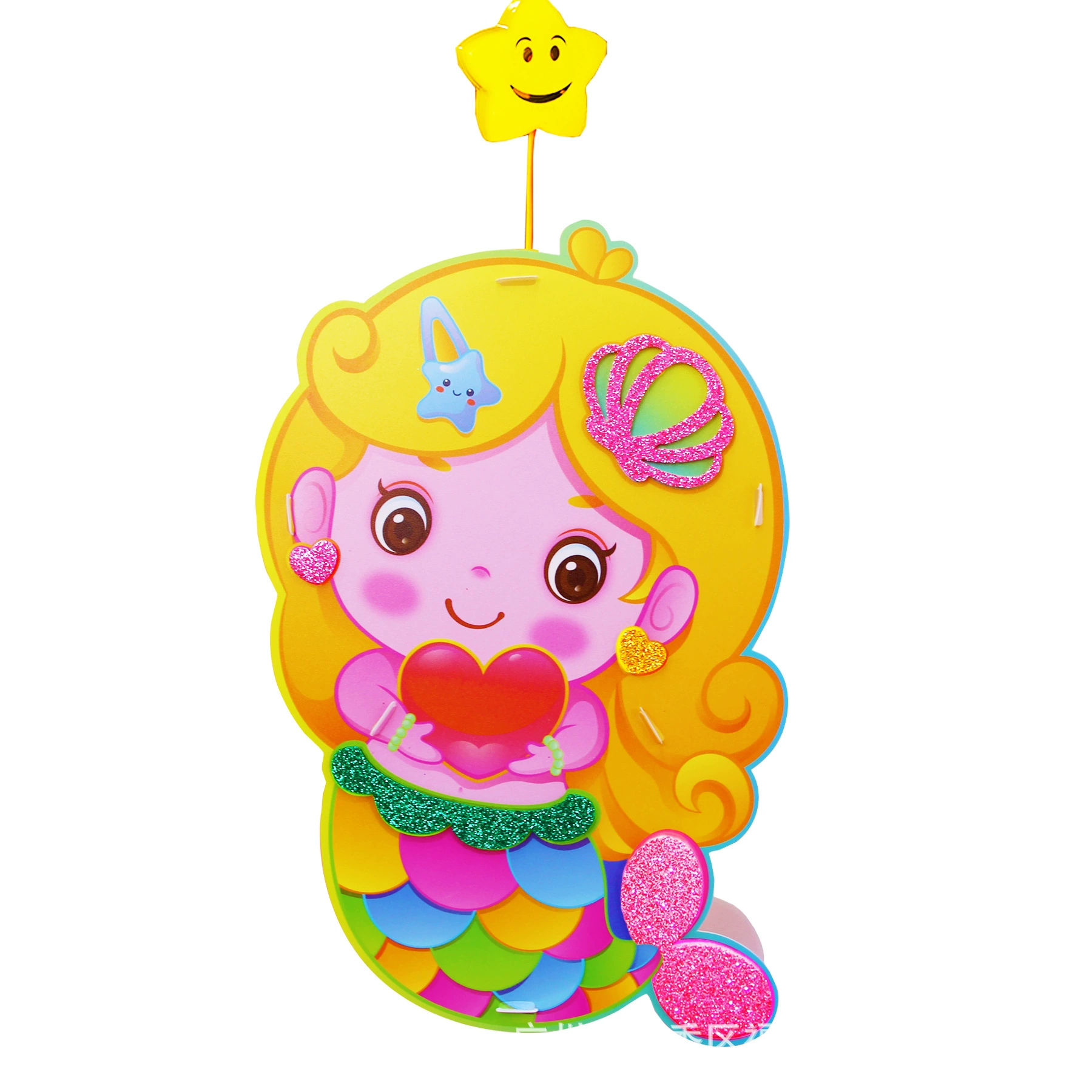 Cartoon flashlight, handheld lamp, materials set, toy, handmade, wholesale
