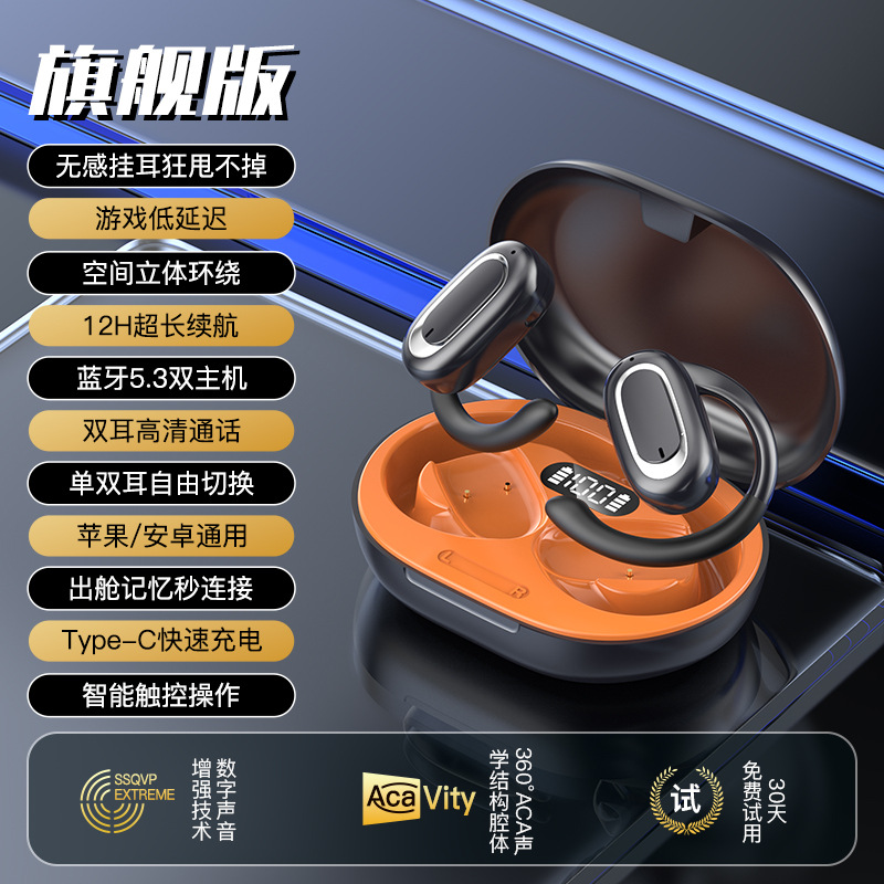 Transfronteriza caliente modelo privado T35 giratorio OWS auricular Bluetooth auricular deportivo montado en la oreja ultra-larga resistencia reducción de ruido