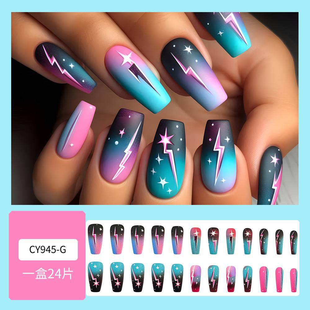 Estilo caliente europeo y americano, uñas largas, uñas postizas de sentido de alta calidad, uñas de ballet trapezoidal largas, piezas de uñas al por mayor