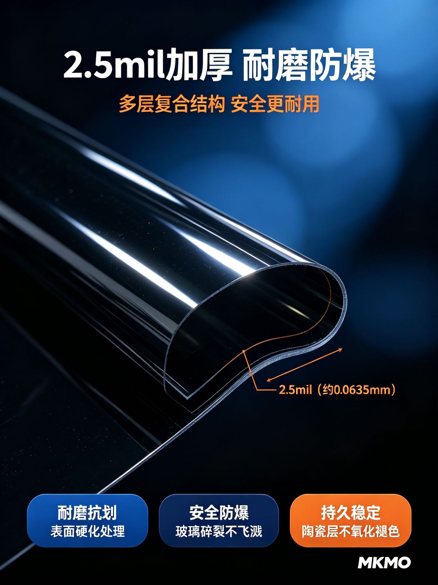 Ultra-high-definition nano-ceramic car window film, 99% IRR (infrared rejection rate), 2.5 mil thickness, wholesale from the factory