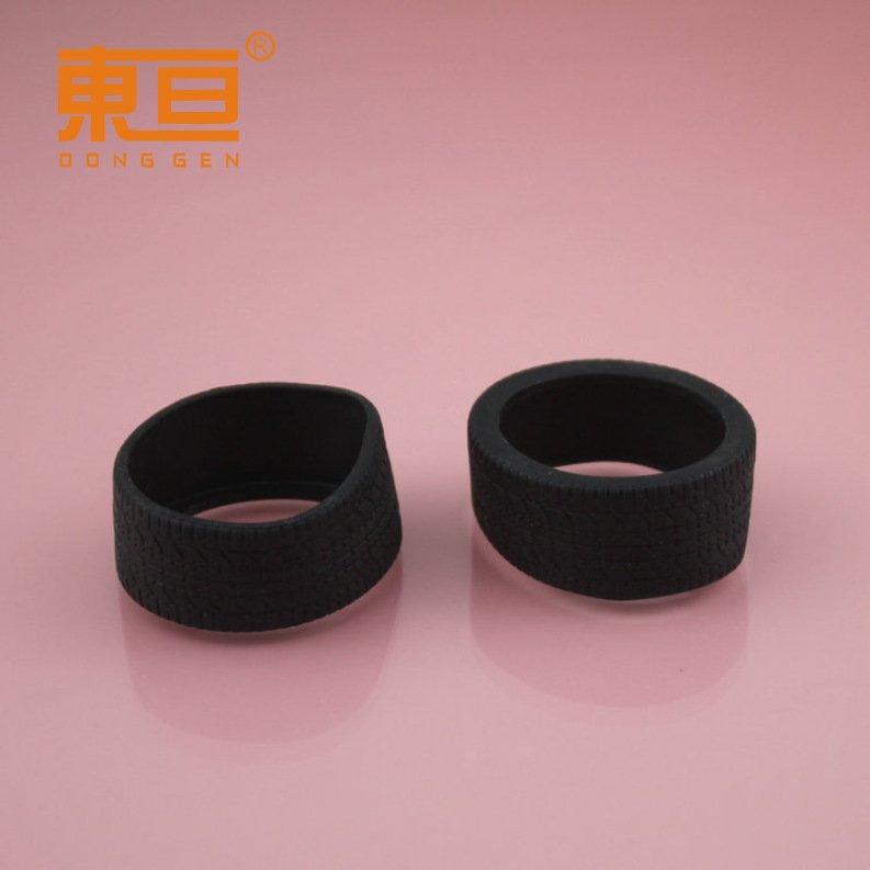 XJLP45*20细黑 橡胶轮皮 TPR弹性轮皮  玩具轮皮 小制作零件