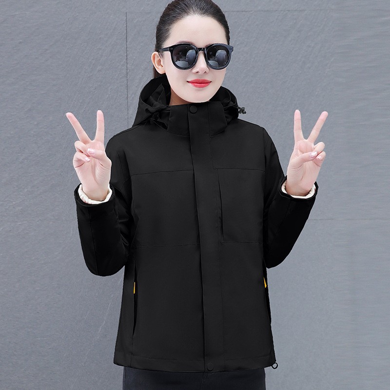 Woodpecker Three-In-One Casual Jacket Women's Outdoor Cold-Proof Warm Jacket Detachable Ski Jacket