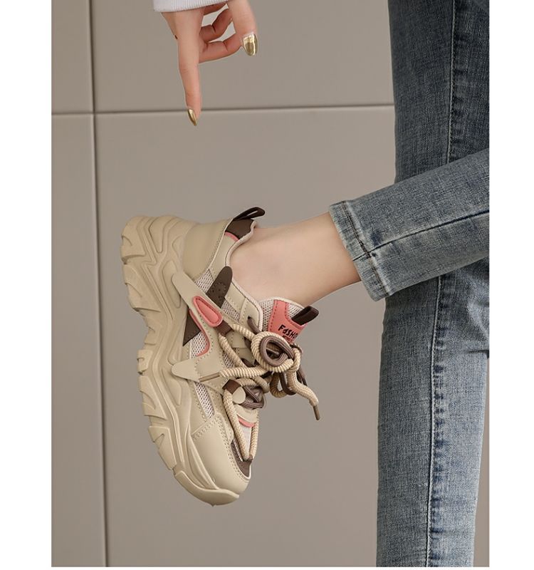 Chaussures de papa pour femmes, nouvelles chaussures à plateforme, chaussures de sport décontractées, chaussures d'étudiant polyvalentes, chaussures à semelles souples, chaussures de voyage antidérapantes_voghion.com