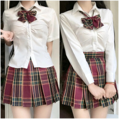 JK裙成品布山楂树同格A字对格jk格裙日系百褶裙女夏季学院风短裙