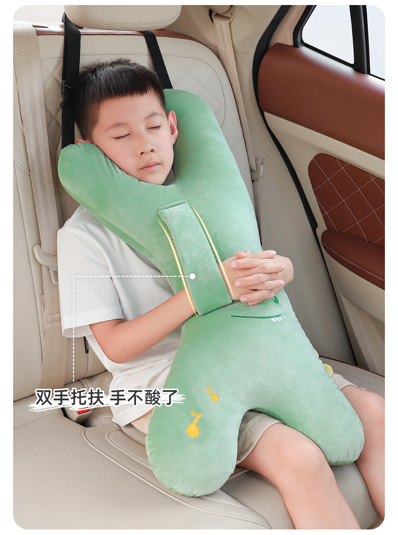 Children's Car Seat Belt Anti-Stranglehold Sleeping Pillow Plush Cute Travel Rest Neck Pillow Shoulder Pad