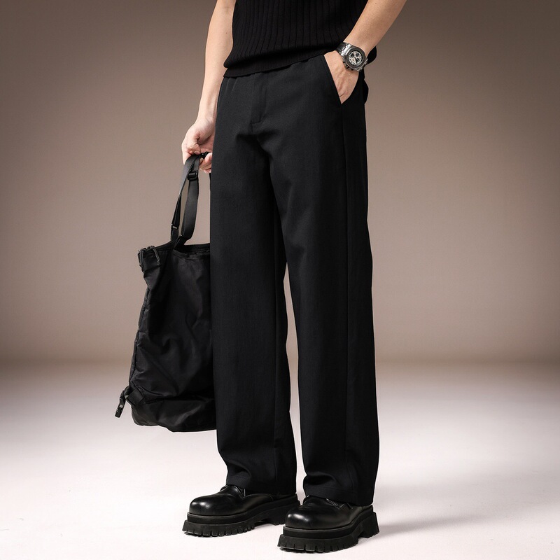 High-End Trendy Brand Casual Style Drapey Trousers for Men, New Spring/Summer Collection, Cool and Comfortable Versatile Wide-Leg Pants High-End Trendy Brand Casual Style Drapey Trousers for Men, New Spring/Summer Collection, Cool and Comfortable Versatile Wide-Leg Pants