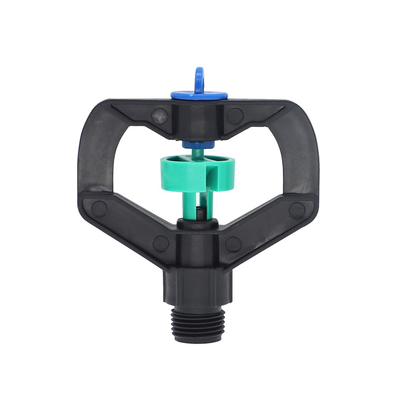 4 dientes de plástico 360 grados rociador de rociador verde de riego de césped agrícola rociador de techo sin impuestos