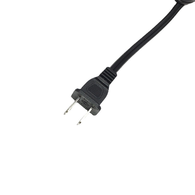 美标延长线插头 两芯电源插头 家用电器15A插头 户外防水插头