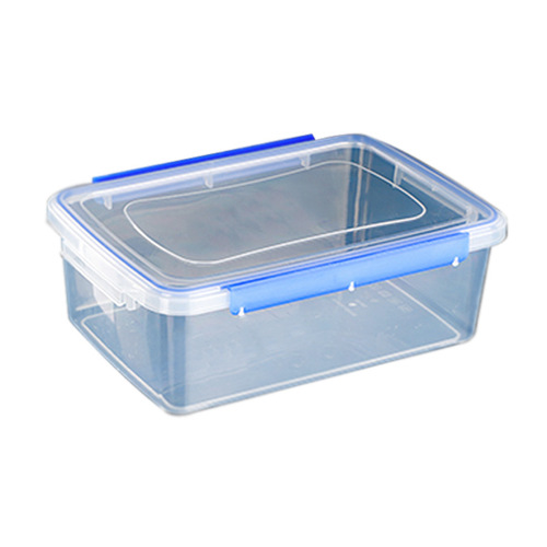 Fully transparent PP crisper box with buckle, large-capacity refrigerator, microwave oven, children's student lock food-grade sealed lunch box
