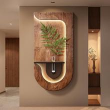 水培绿植入户玄关装饰画中古风过道走廊尽头挂画高级感立体画