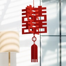 喜字挂饰送挂勾结婚礼婚庆用品挂件婚房装饰布置无纺布立体灯笼