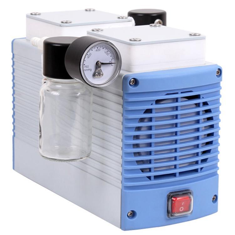 Bomba de vacío de diafragma neumática sin aceite de miniatura de succión de aire de presión positiva y negativa para laboratorio