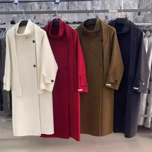 现货2025新年战袍美拉德立领高端双面羊毛大衣外套立领收腰显瘦女