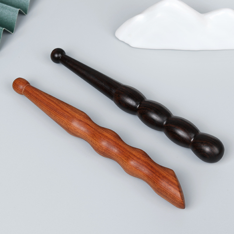 Sándalo masaje facial punto raspado palo esencia crema cara frotando pedicura artefacto punto pluma madera maciza palo de madera tamaño pequeño