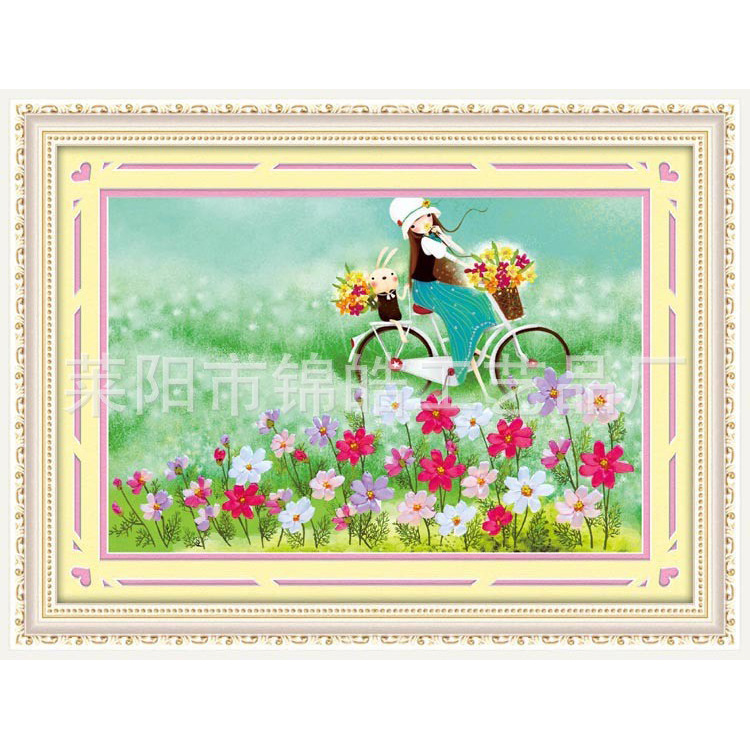 Nueva cinta bordado tridimensional bordado hecho a mano bricolaje colgando pintura sala de estar dormitorio estudio material paquete kit ramo colgante pintura