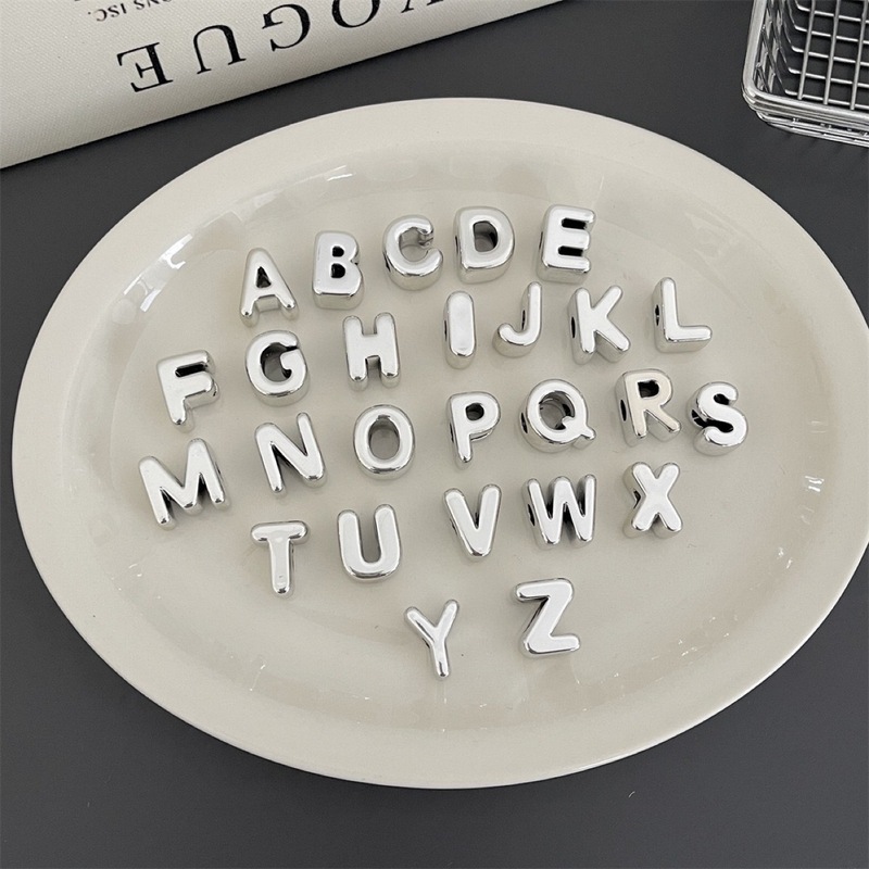 Cross-border New Gloss Acrylic Letter Necklace Bracelet Pendant Personality 26 Letter Pendant Jewelry Accessories Pendant