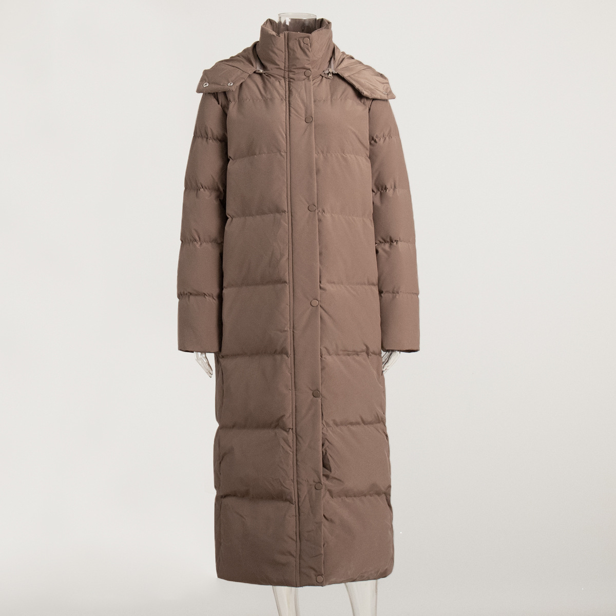 Chaqueta de Plumón Larga y Gruesa para Mujer, Invierno 2025, Plumón de Pato Blanco, Chaqueta de Plumón con Capucha de Alta Gama, Abrigo Extra Largo para Mujer image 8