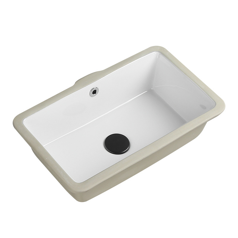 lavabo de cerámica de alta temperatura lavabo de lavabo de hotel lavabo moderno simple incrustado lavabo de manos cuadrado redondo image 5