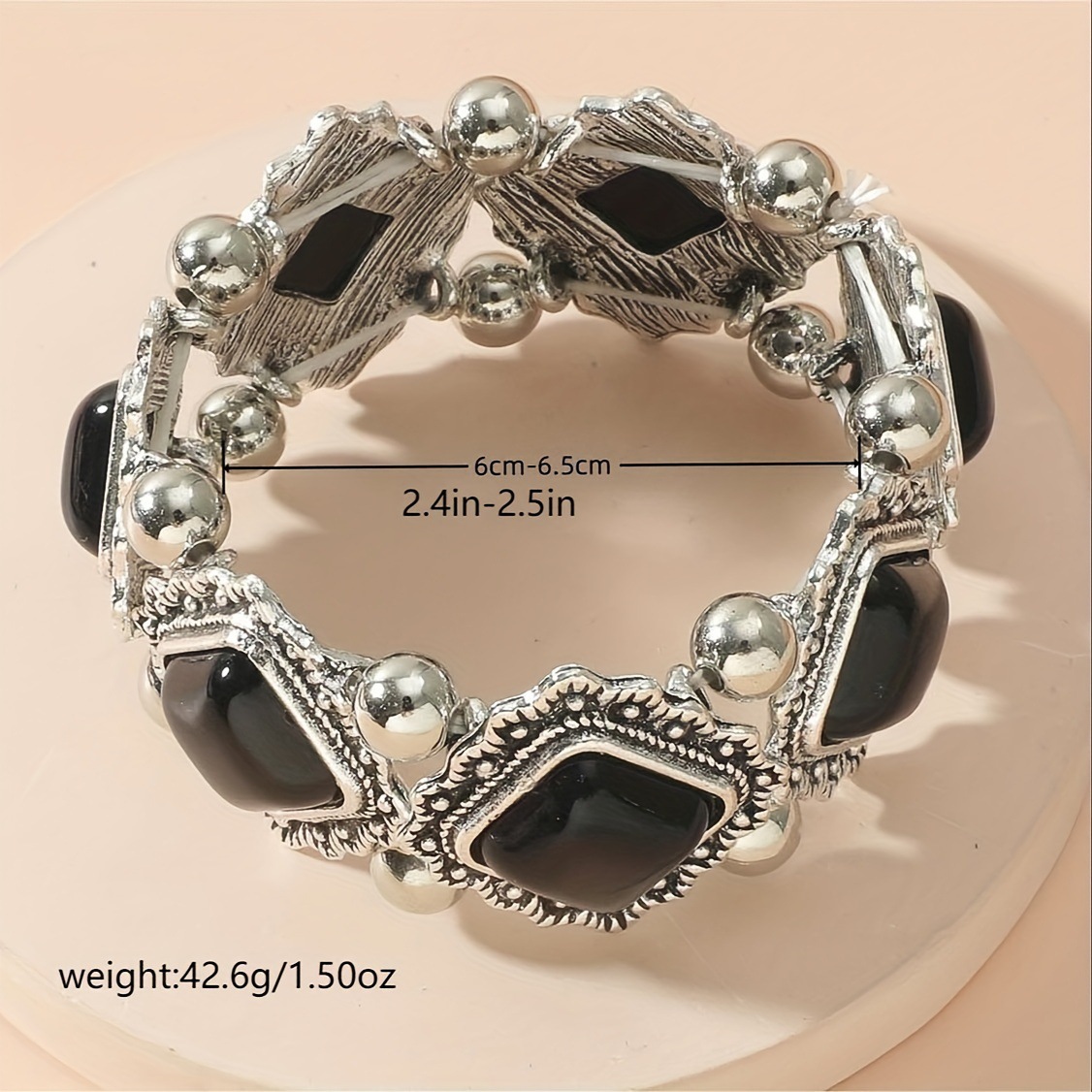 Zinc Alloy Chain Material Vintage Style Ethnic Style Classic Style Geometric Turquoise Alloy Bangles Wholesale
