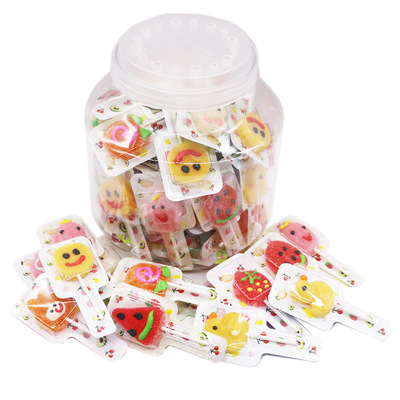 果汁味棒糖美哒喜桶装棒棒糖水果味切片糖儿童零食糖果喜糖批发|ms