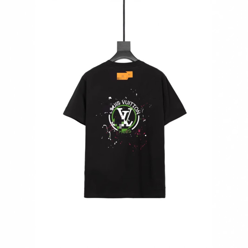 Lu Brand. High-End Version 25 New Model Chain Letter Print Summer Cross-Border Trendy Brand Light Luxury L Brand Short-Sleeve T-Shirt for Women