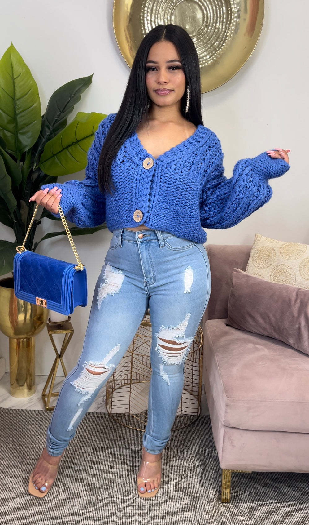 249g Weight Full Length Pants Length Denim Cotton Fabric Type High Waist Waist Line Jeans, Straight Pants Pants Type High Elasticity Elasticity Regular Fit Fit Type Solid Color Pattern Spring, Autumn Season Women'S Gender Ripped Design Streetwear Style Women's Streetwear Solid Color Full Length Ripped Jeans Straight Pants