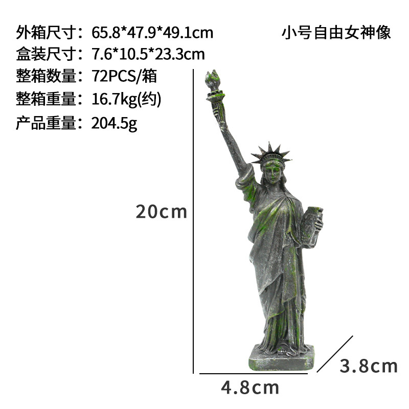 Estatua DE LA LIBERTAD decoración de oficina artesanía estatua creativa sala de estar decoración creativa resina decoración de escritorio