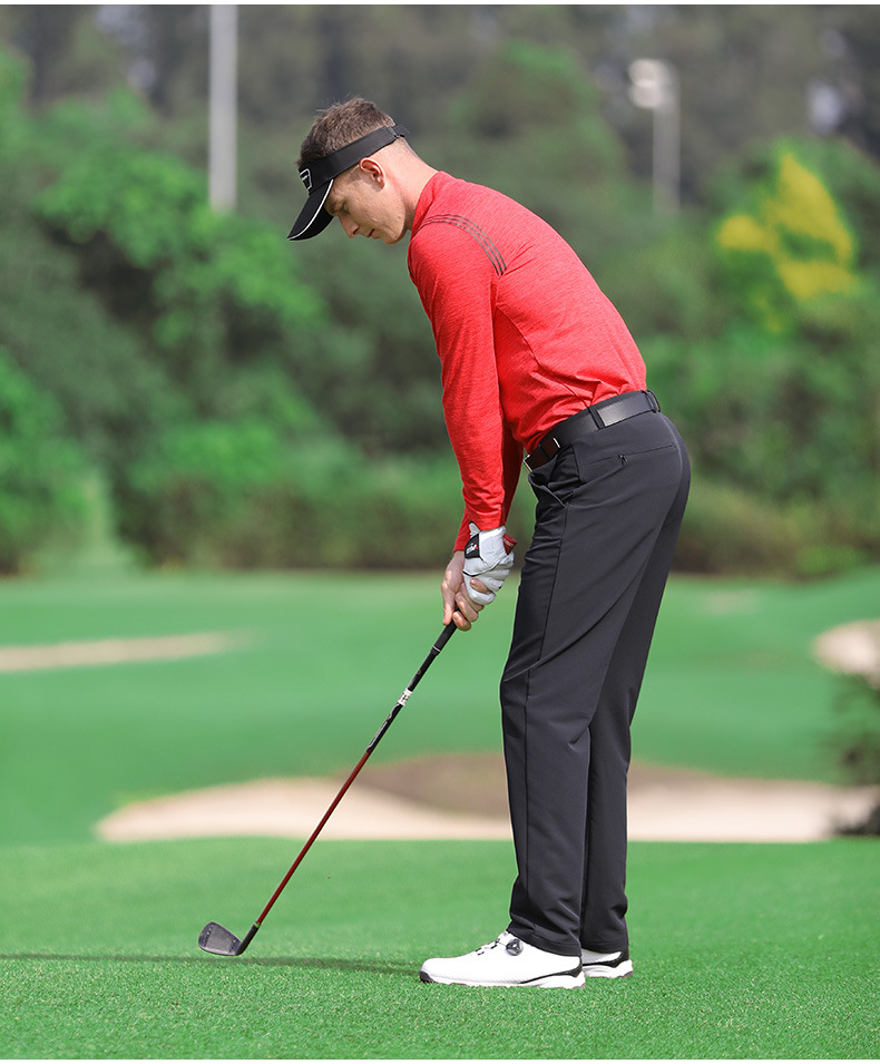 Quần thể thao golf nam co giãn mềm mại mùa thu đông — Quần dài nam KUZ096 màu xanh nước biển, Quần tây nam KUZ096 [màu trắng], Quần tây nam KUZ096 [màu đỏ hồng], Quần tây nam KUZ096 [màu xanh xám mây]