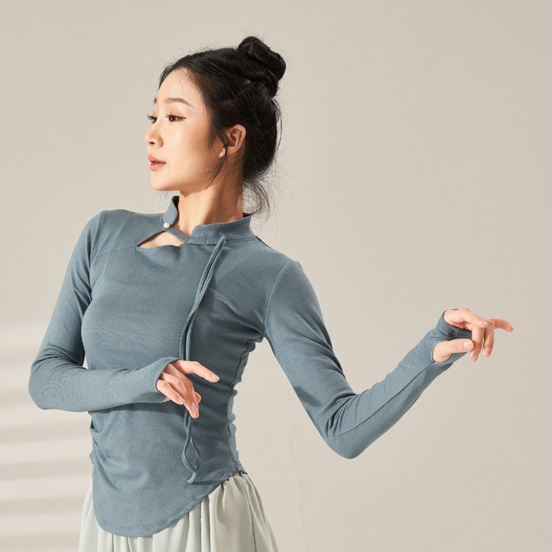 Dance Clothing Practice Clothing Female Chinese Dance Adult Stand Collar Improved Cheongsam Modern Dance Classical Dance Clothing Body Suit